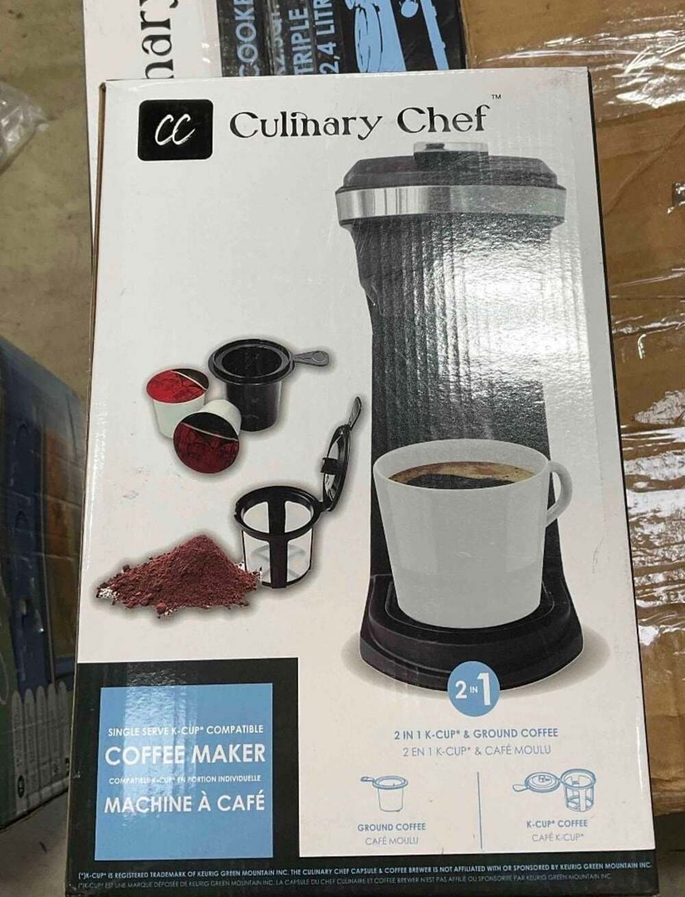 Culinary Chef 2-In-1 Single Serve K-Cup and Ground Coffee Maker